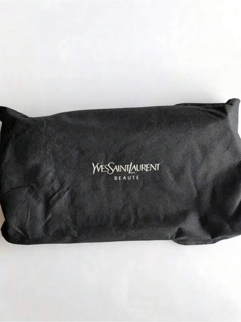 Yves Saint Laurent Black Glossy Glitter Cosmetic Pouch